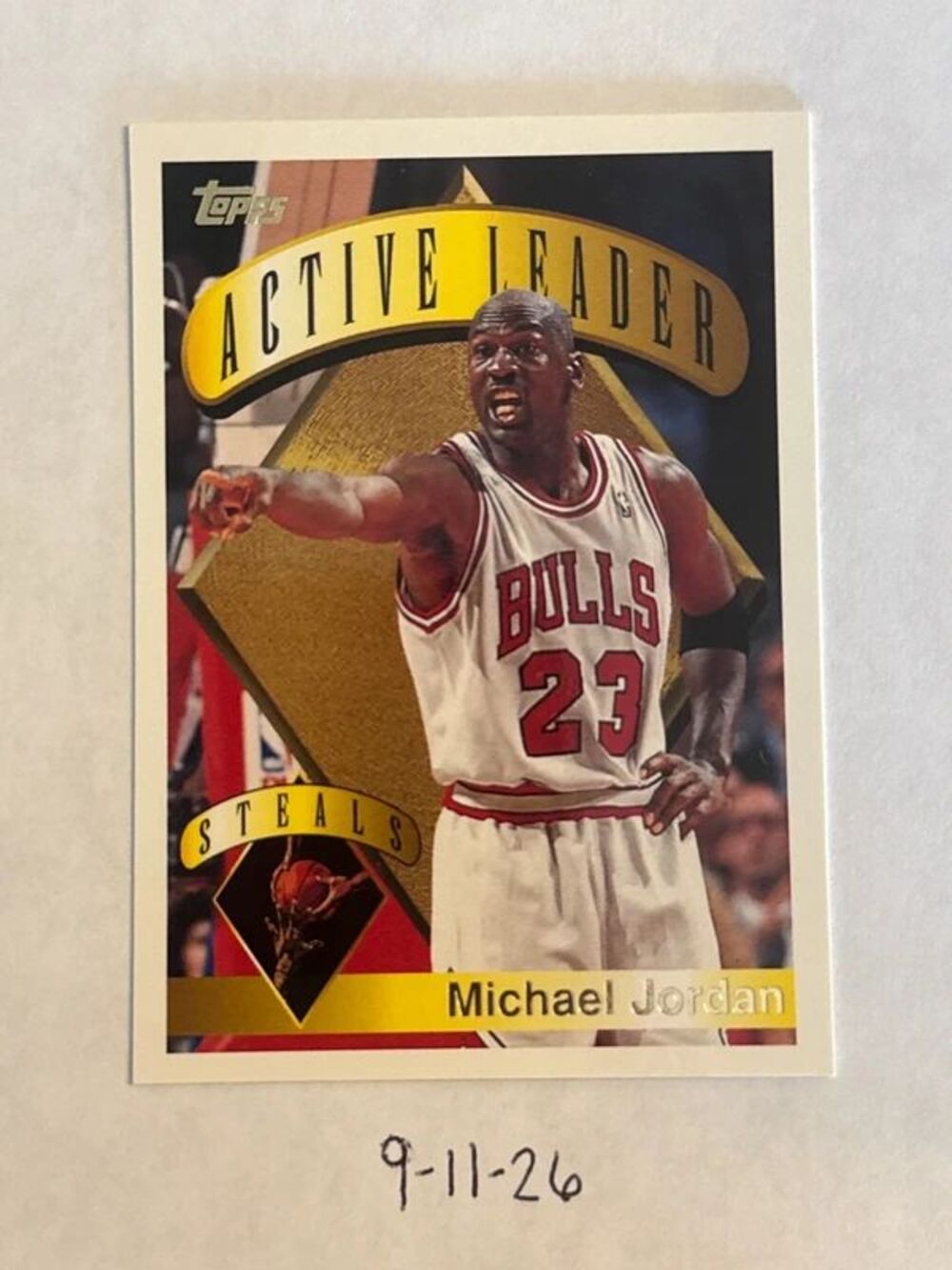1995 Topps Michael Jordan Active Leader Steals #4
